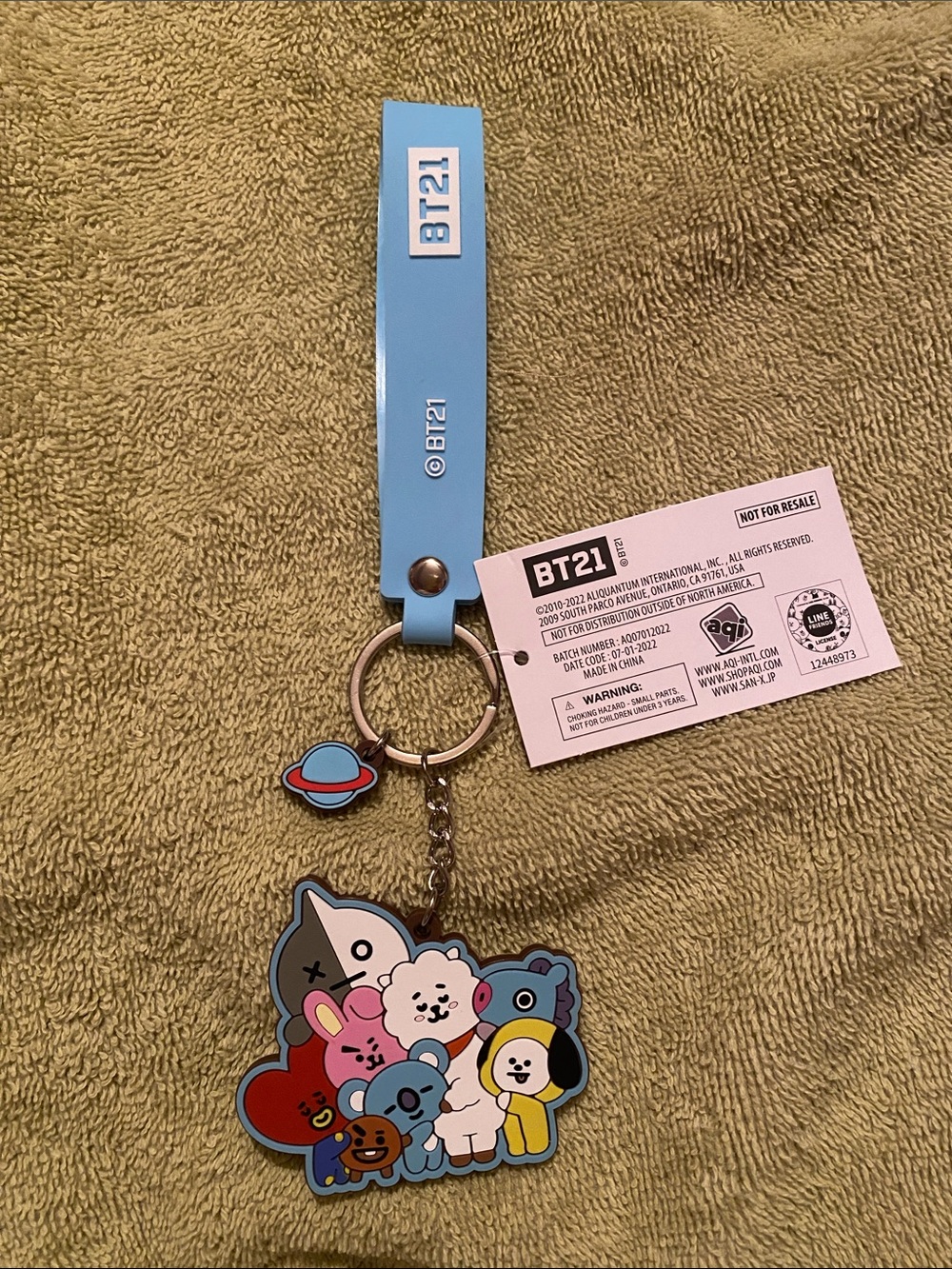 BT21 Blue Strap Keychain